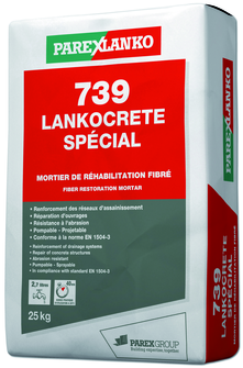 LANKOCRETE SPECIAL  739 SAC 25KG (mortier de rehabilitation fibre)